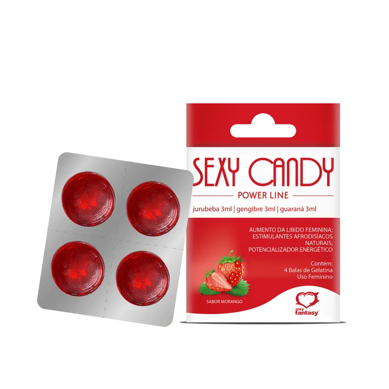 Bala Feminina Aumenta Libido Sexy Candy Morango 1911209674 - imagem do produto