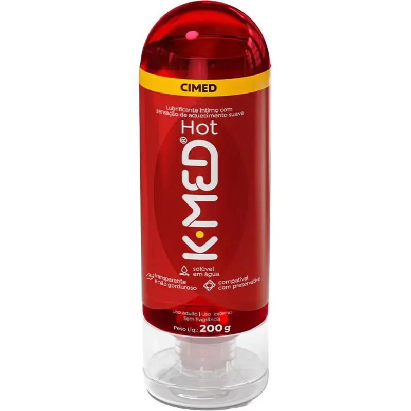 K Med Hot Lubrificante Intimo 200ml - imagem do produto