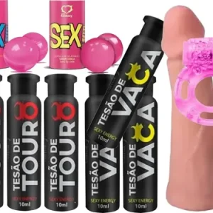 Kit Sexy Shop 25 Itens Penis Silicone Lubrificante Sexshop - imagem do produto