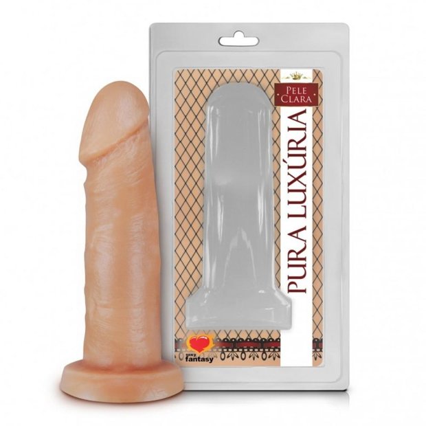 Penis Realistico Silicone Macio 16x4cm Cor Pele 1441a B - imagem do produto