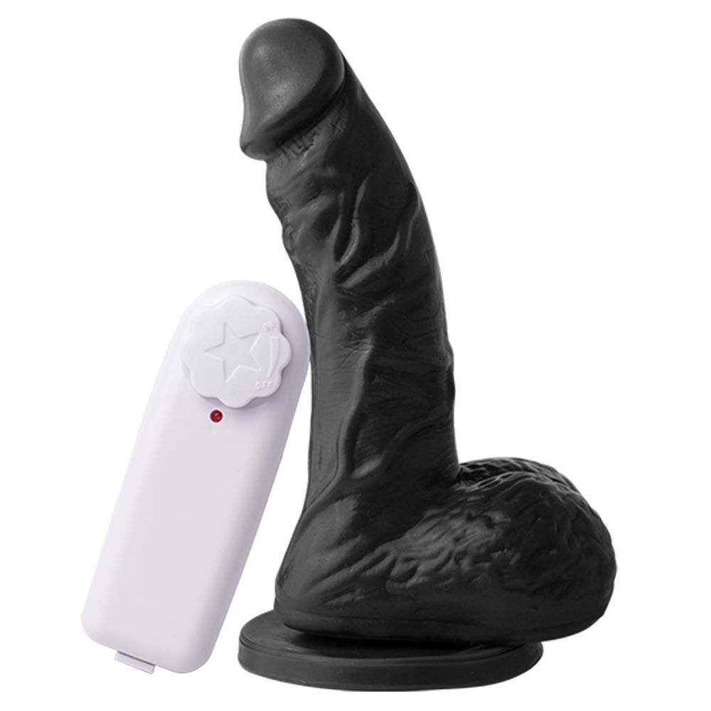 Penis Realistico Vibrador Ventosa Negro 15x3 8 1431cv B 03 - imagem do produto