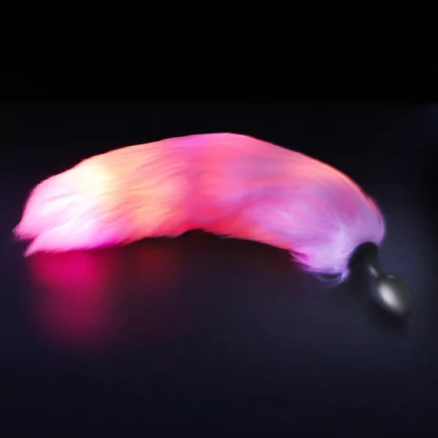 Plug Anal De Luxo Com Calda Rosa - imagem do produto