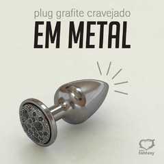 Plug Grafite Cravejado Em Metal - imagem do produto
