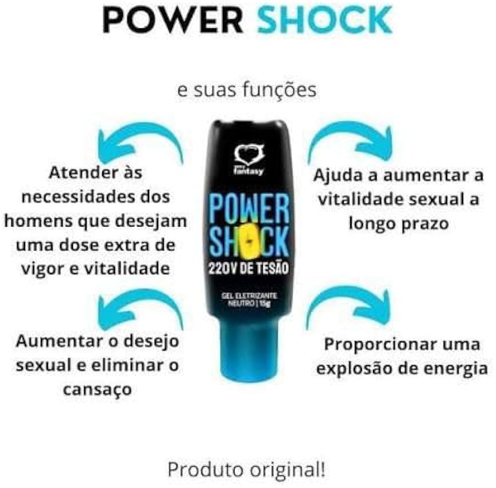 Power Shock Gel Eletrizante Neutro 15g Sexy Fantasy - imagem do produto