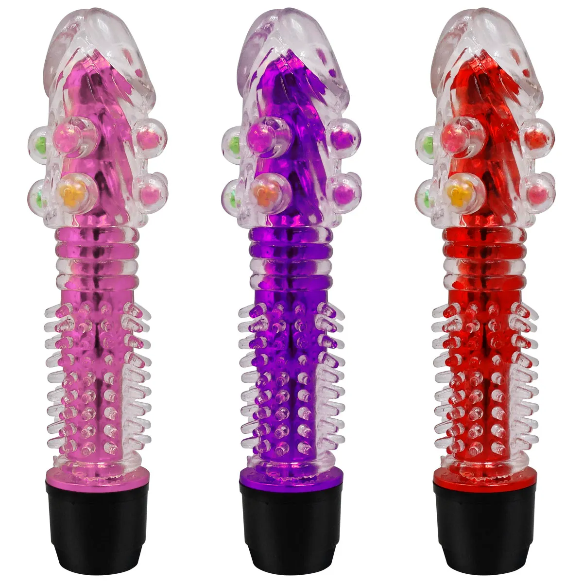 Vibrador Multivelocidade Com Capa Texturizada E Perolas Massageadoras - imagem do produto